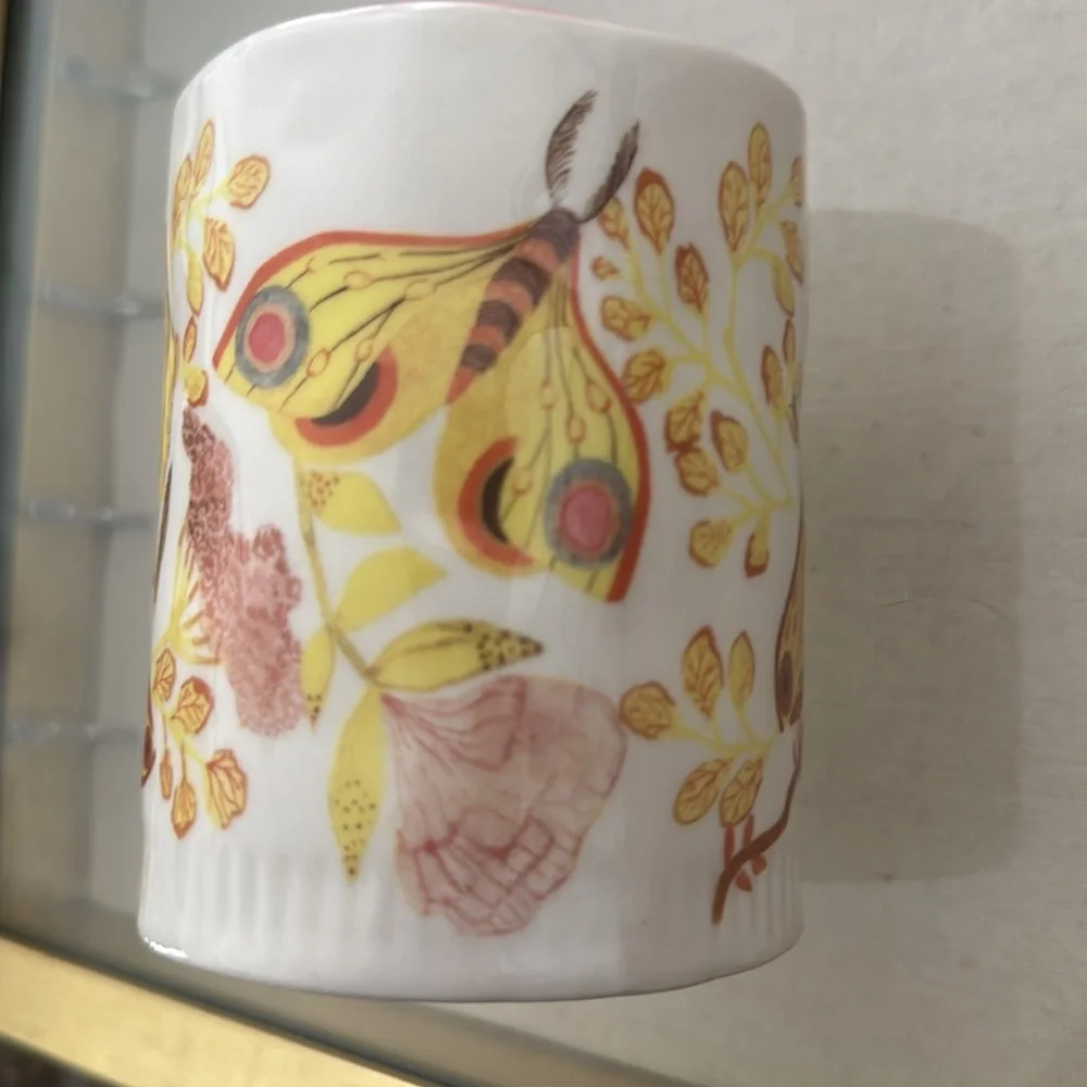 Anthropologie Peach Moth Mug butterfly Home Dodo anthro Drawer 5 - Picture 3 of 7